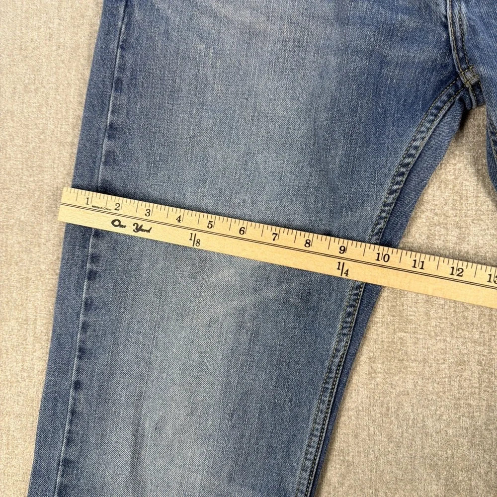 Levis 505 Jeans Mens 34x32 Denim Regular Fit Straight Leg Medium‎ Wash Stretch